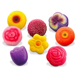 Piedras flores sensoriales x 8