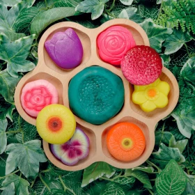 Piedras flores sensoriales x 8