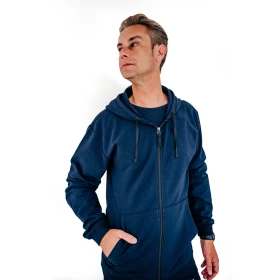 Sudadera con capucha y cremallera adulto - Azul