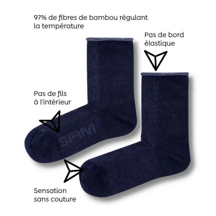 Calcetines Bamboo azules - Pack de 2