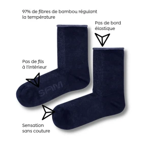 Calcetines Bamboo azules - Pack de 2