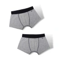 Bóxers niño ultra suaves gris - Lote de 2