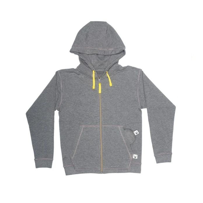 Sudadera con capucha y cremallera infantil - Gris