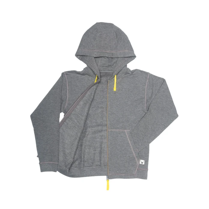Sudadera con capucha y cremallera infantil - Gris