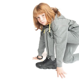Sudadera con capucha y cremallera para niños - Gris
