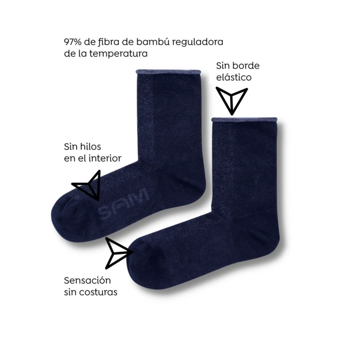Calcetines de bambú azules - Paquete de 2