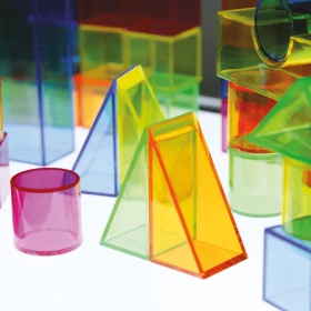 Cubos translúcidos multicolores pack de 50