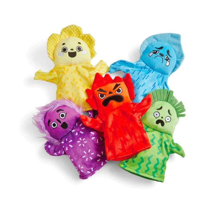 Marionetas de las emociones de colores
