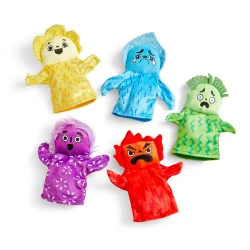 Marionetas de las emociones de colores