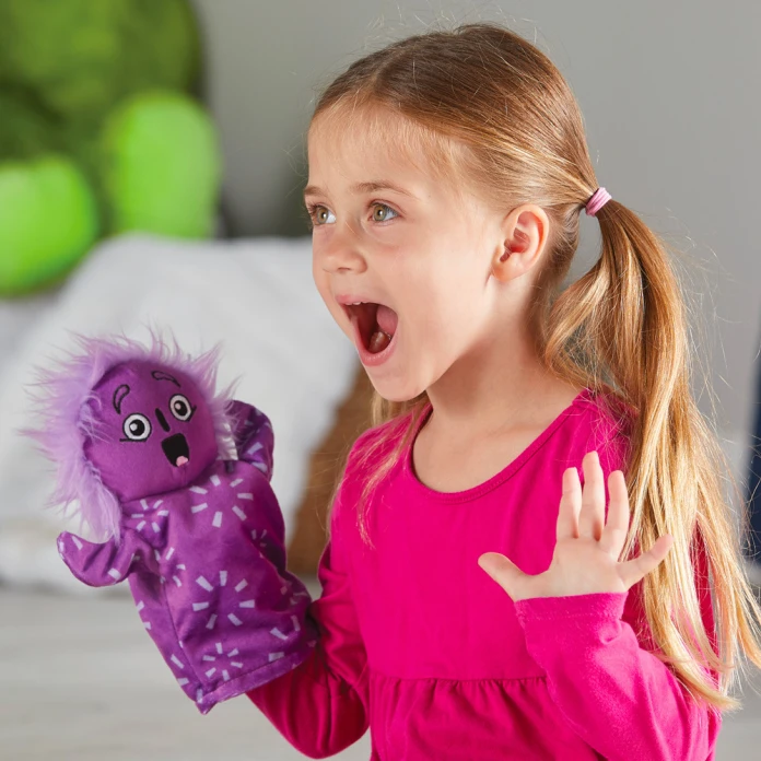 Marionetas de las emociones de colores