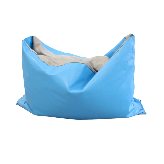 Puf capullo - Azul/gris