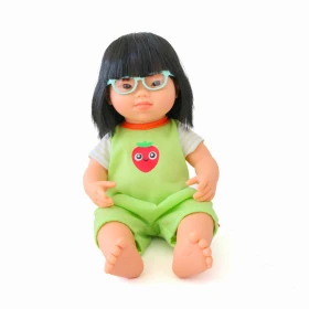Gafas turquesa para muñeca inclusiva