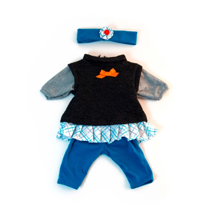 Conjunto de entretiempo gris para muñeco inclusivo
