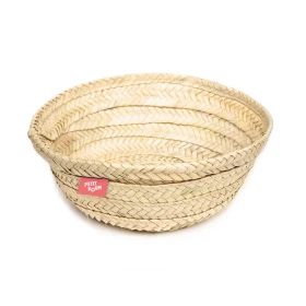 Cesta de fibras naturales