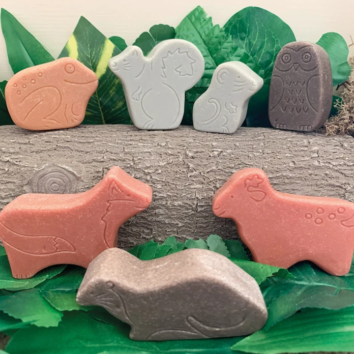 Piedras decoradas sotobosque