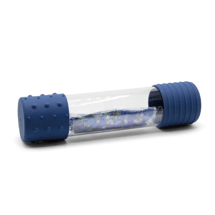 Botella sensorial DIY azul