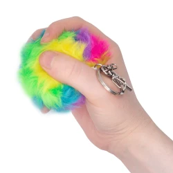 Fidget llavero pelota peluda