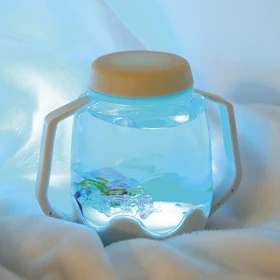 Bote de juego sensorial - blanco
