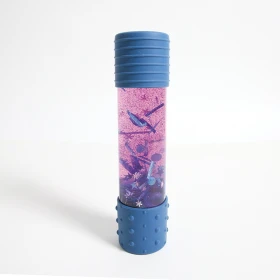 Botella sensorial DIY azul