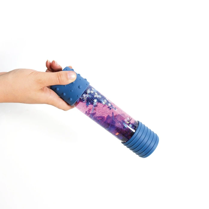 Botella sensorial DIY azul