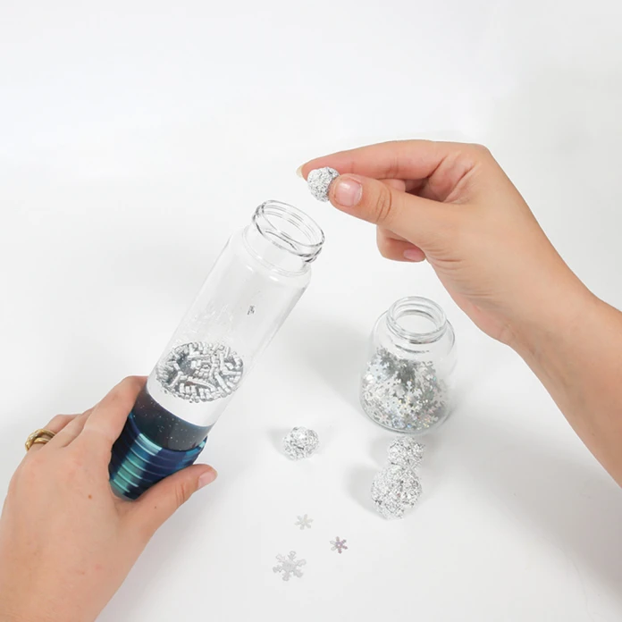 Botella de la calma DIY galaxia