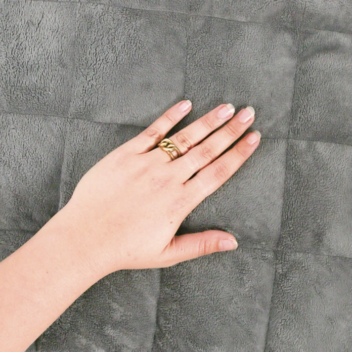 Manta con peso 50 x 70 cm - 2 kg - gris claro/gris oscuro