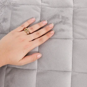 Manta lastrada 50 x 70 cm - 2 kg - gris claro/gris oscuro
