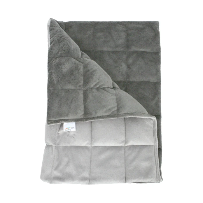 Manta con peso 50 x 70 cm - 2 kg - gris claro/gris oscuro