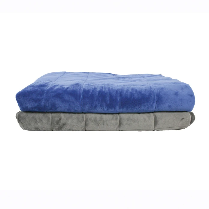 Manta lastrada 100 x 150 cm - 3 kg - azul/gris oscuro