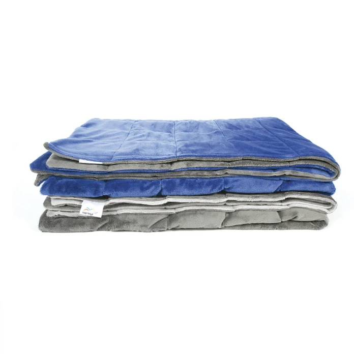 Manta lastrada 100 x 150 cm - 3 kg - azul/gris oscuro