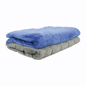 Manta con peso 100 x 150 cm - 3 kg - gris claro/gris oscuro