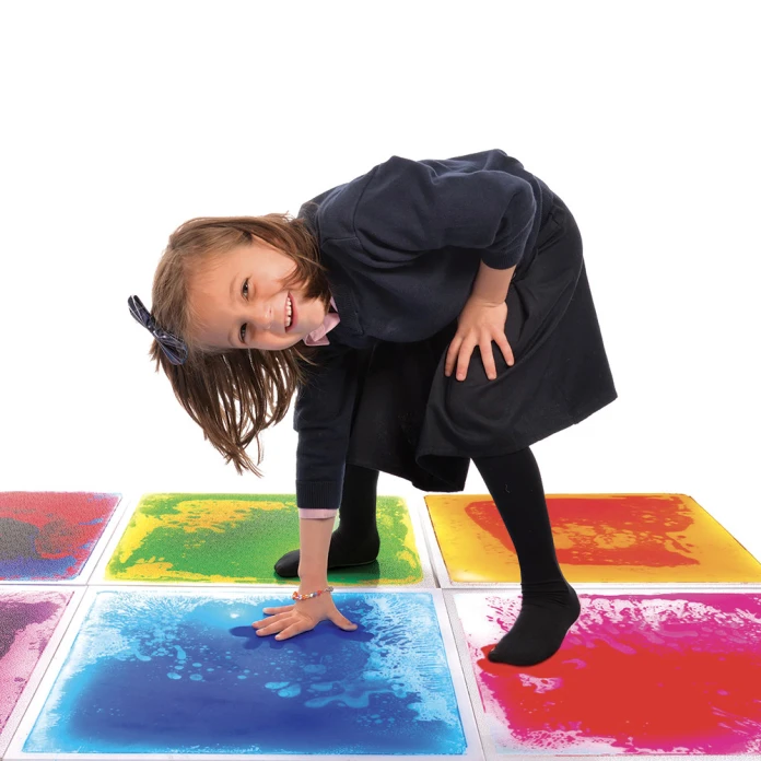 Lote de placas sensoriomotrices cuadradas - 50 × 50 cm – 6 colores