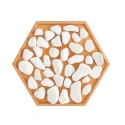 Panel sensorial hexagonal - piedras blancas