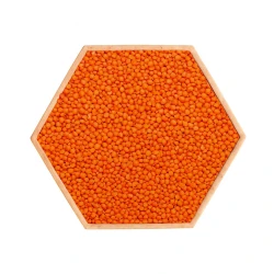 Panel sensorial hexagonal - lentejas rojas
