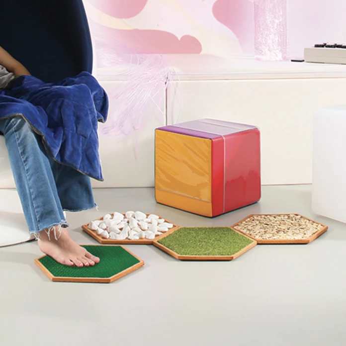 Panel sensorial hexagonal - hierba dura