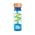 Botella sensorial espiral azul