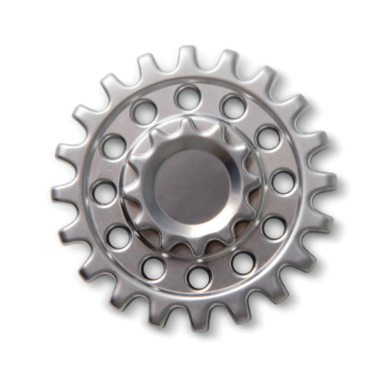 Fidget gear spinner metálico