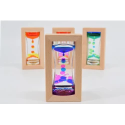 Reloj de arena de gotas marco de madera