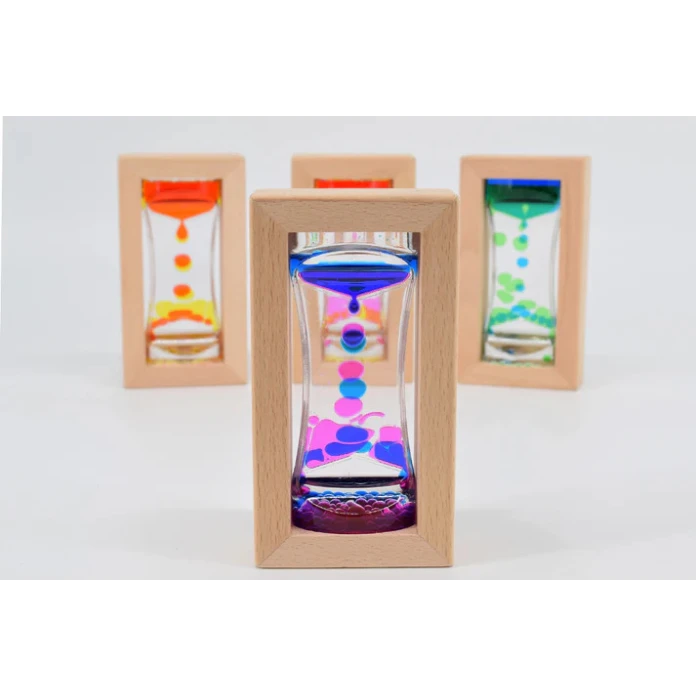 Reloj de arena de gotas marco de madera