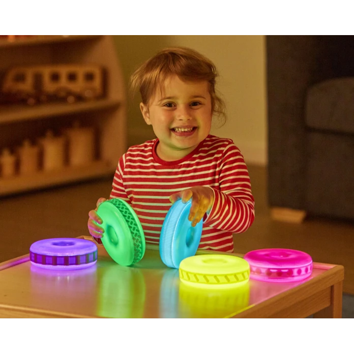 Discos sensoriales luminosos y texturados