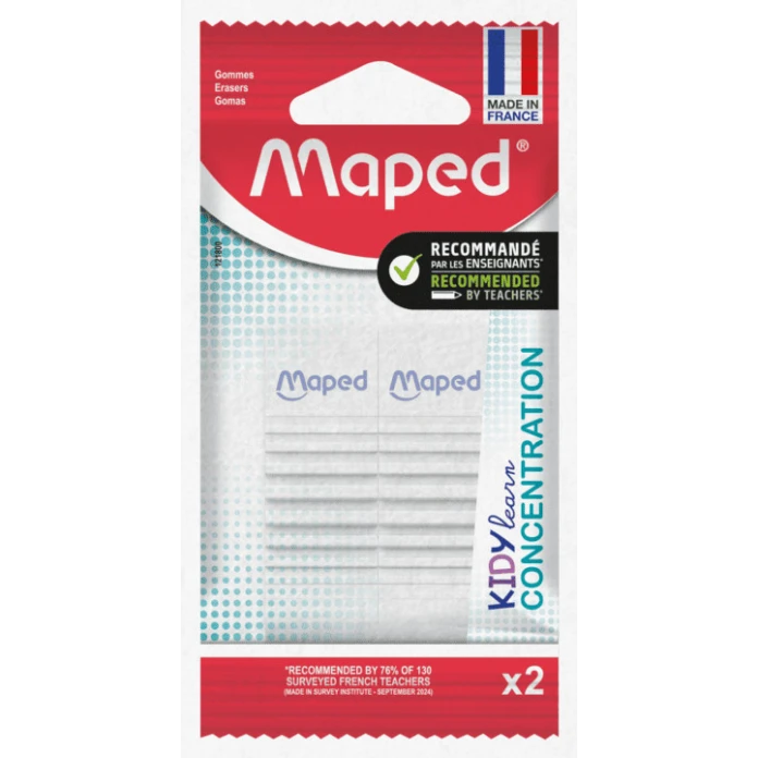 Gomas blancas concentración pack de 2