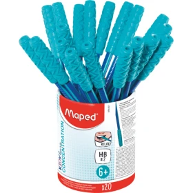 Bote de 20 lápices de grafito con capuchón masticable
