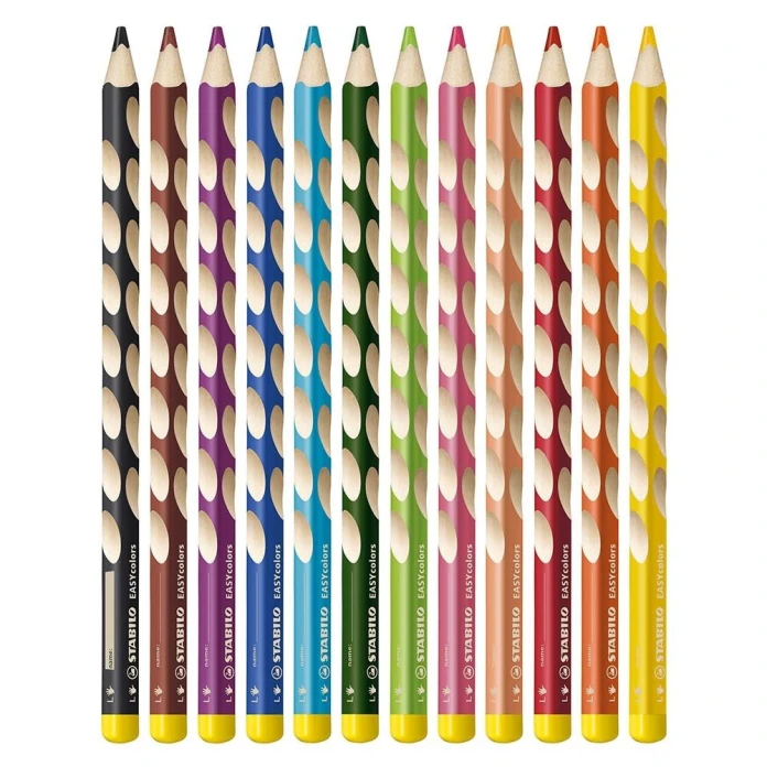 Lápices de colores easy por 12 - Zurdo