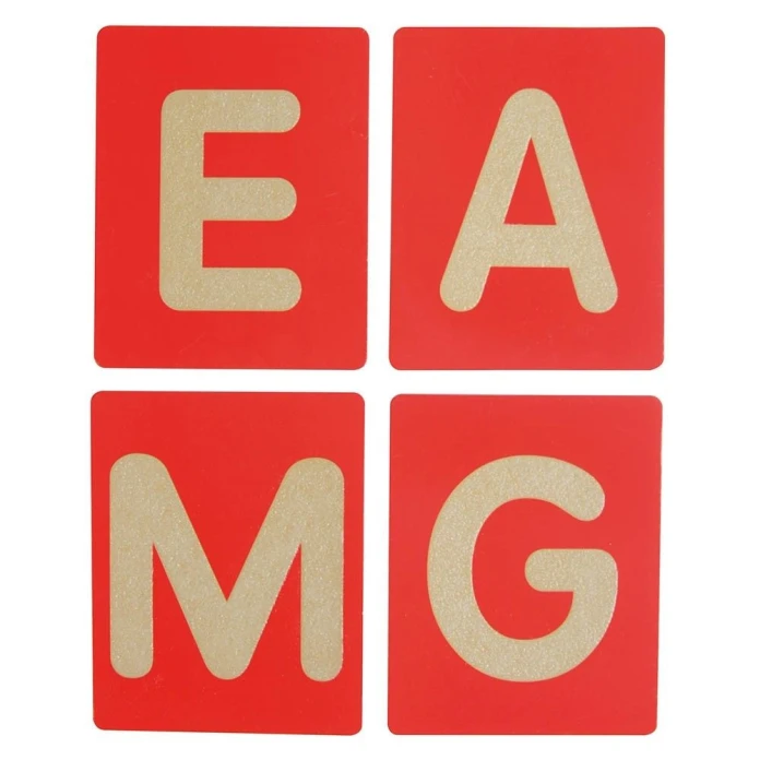 Letras rugosas eco - Mayúsculas