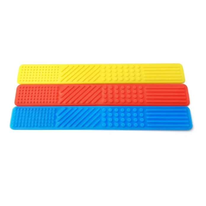 Fidget marcapáginas táctiles - Rojo/Azul/Amarillo