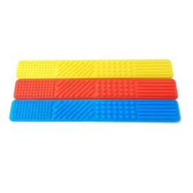 Fidget marcapáginas táctiles - Rojo/Azul/Amarillo