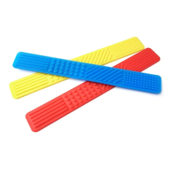 Fidget marcapáginas táctiles - Rojo/Azul/Amarillo