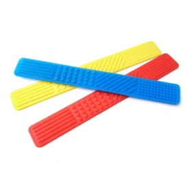 Fidget marcapáginas táctiles - Rojo/Azul/Amarillo