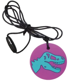 Collar dino - morado y verde