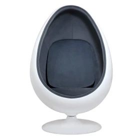 Sillón huevo gris